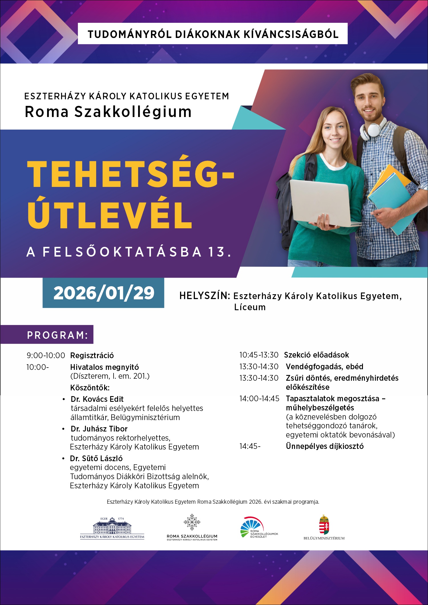 2026-os Tehetségútlevél rendezvény plakát